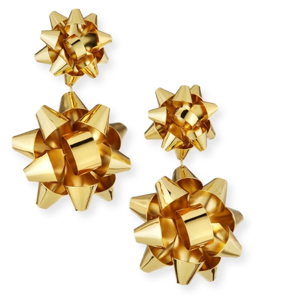 Baublebar Gold Holly Bow Earrings